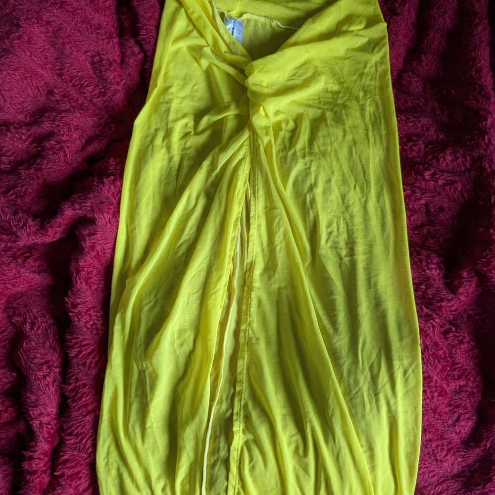 Sunny Yellow Swim Cover Up Skirt ☀️ 👙